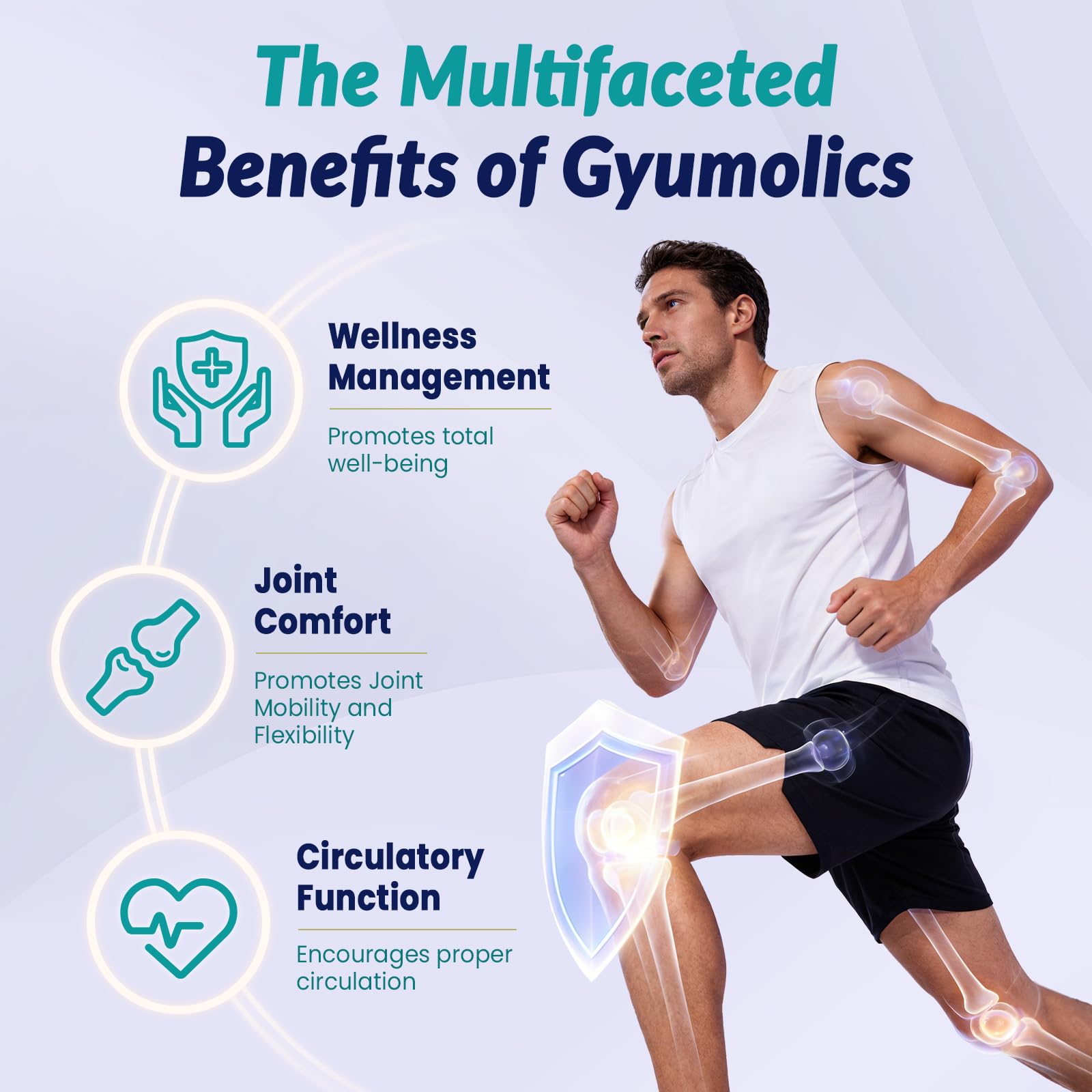 Gyumolics detalle etiqueta con lista de ingredientes y confianza