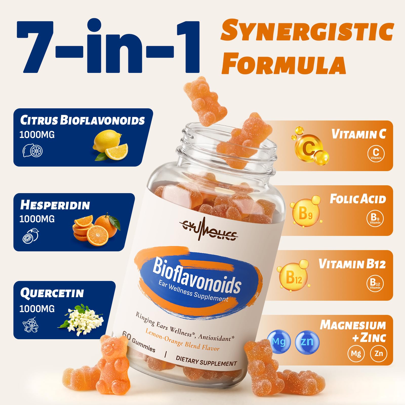 Gyumolics primer plano de textura de gomitas resaltando forma y absorción