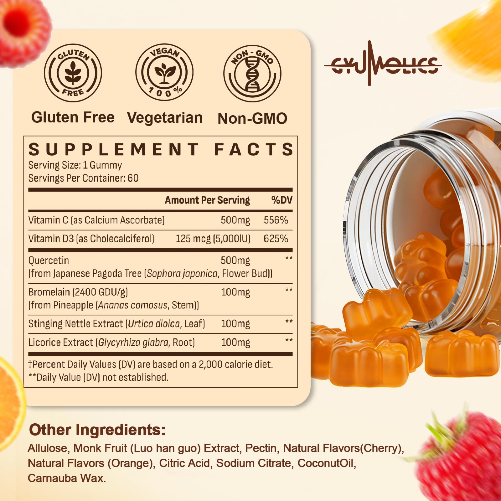 Gyumolics gomitas sobre mesa en ambiente familiar práctico y atractivo