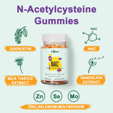 Gyumolics etiqueta con ingredientes naturales y mezcla antioxidante visible