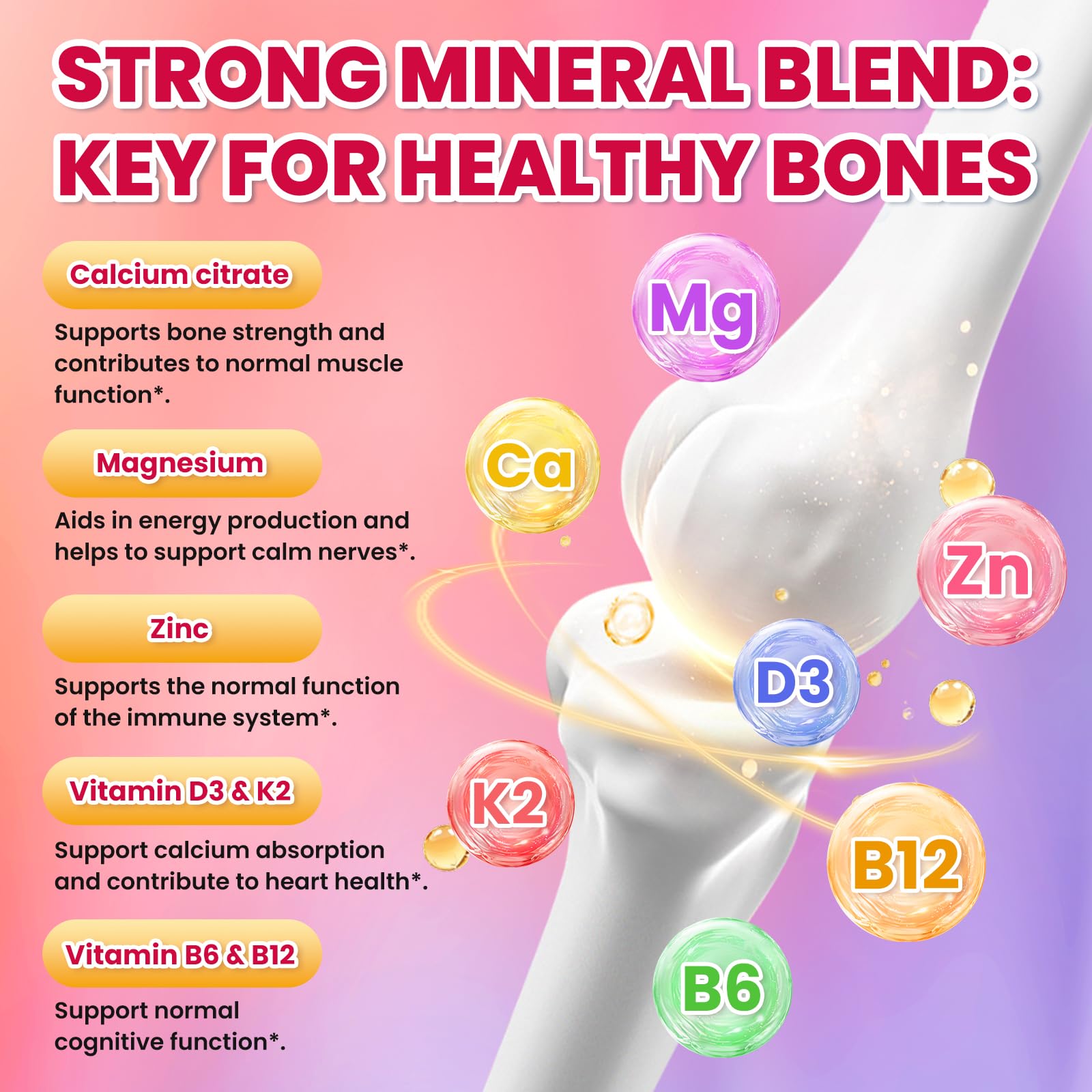 GZ HAOYUAN etiqueta con lista de ingredientes y niveles de vitaminas