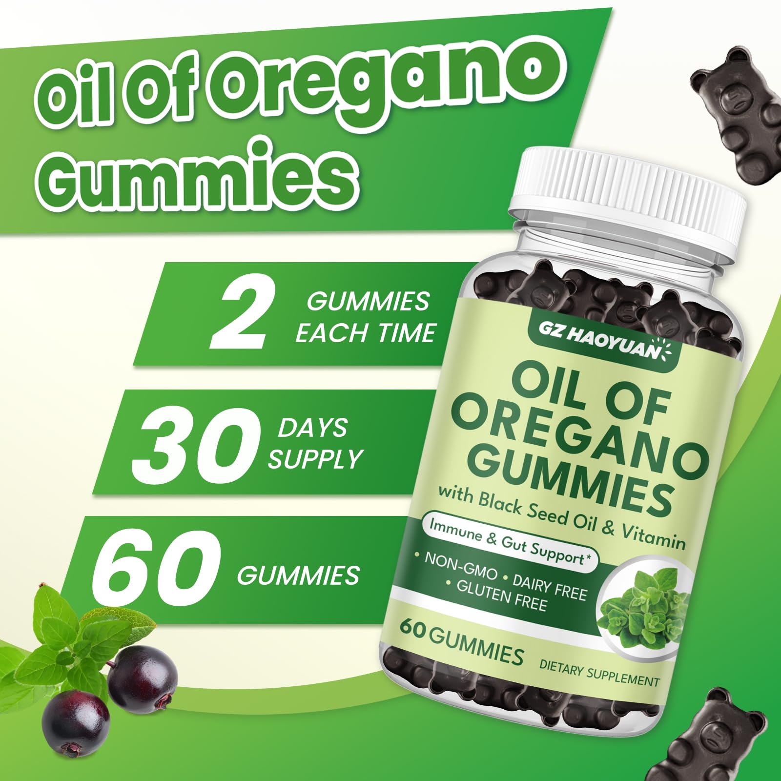 GZ HAOYUAN ingredientes naturales como orégano y semilla negra en escena