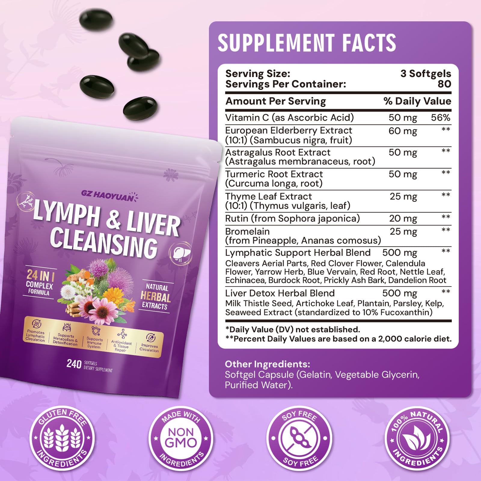 GZ HAOYUAN softgel en primer plano fácil de tragar y digestión suave