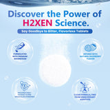 H2XEN etiqueta informativa con ingredientes y dosis para lectura clara