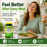 H4U tabletas junto a alimentos para uso con comidas facilitando digestión