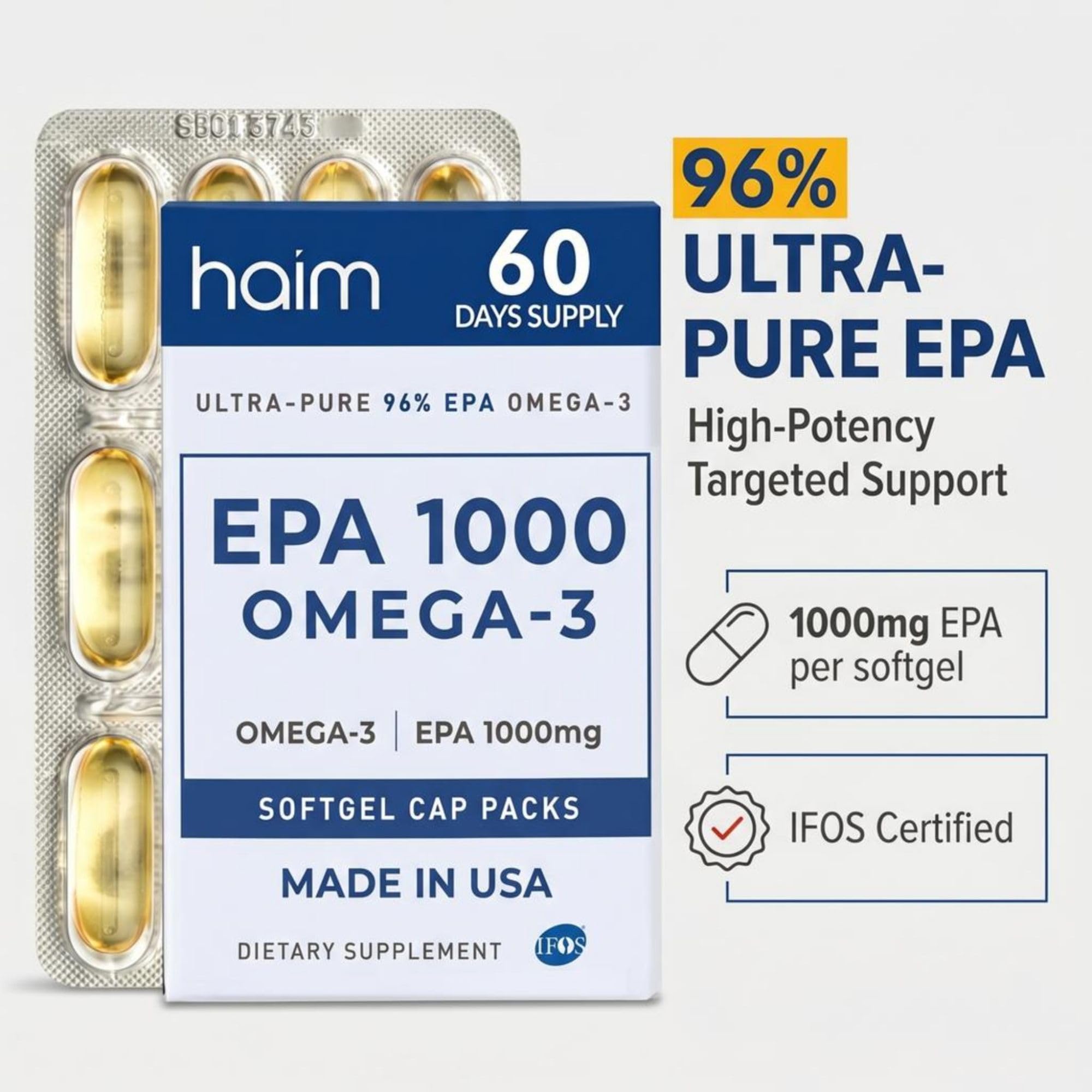 HAIM cápsula blanda en primer plano destacando pureza y absorción