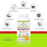 Health As It Ought To Be envase abierto con cápsulas para referencia de dosis