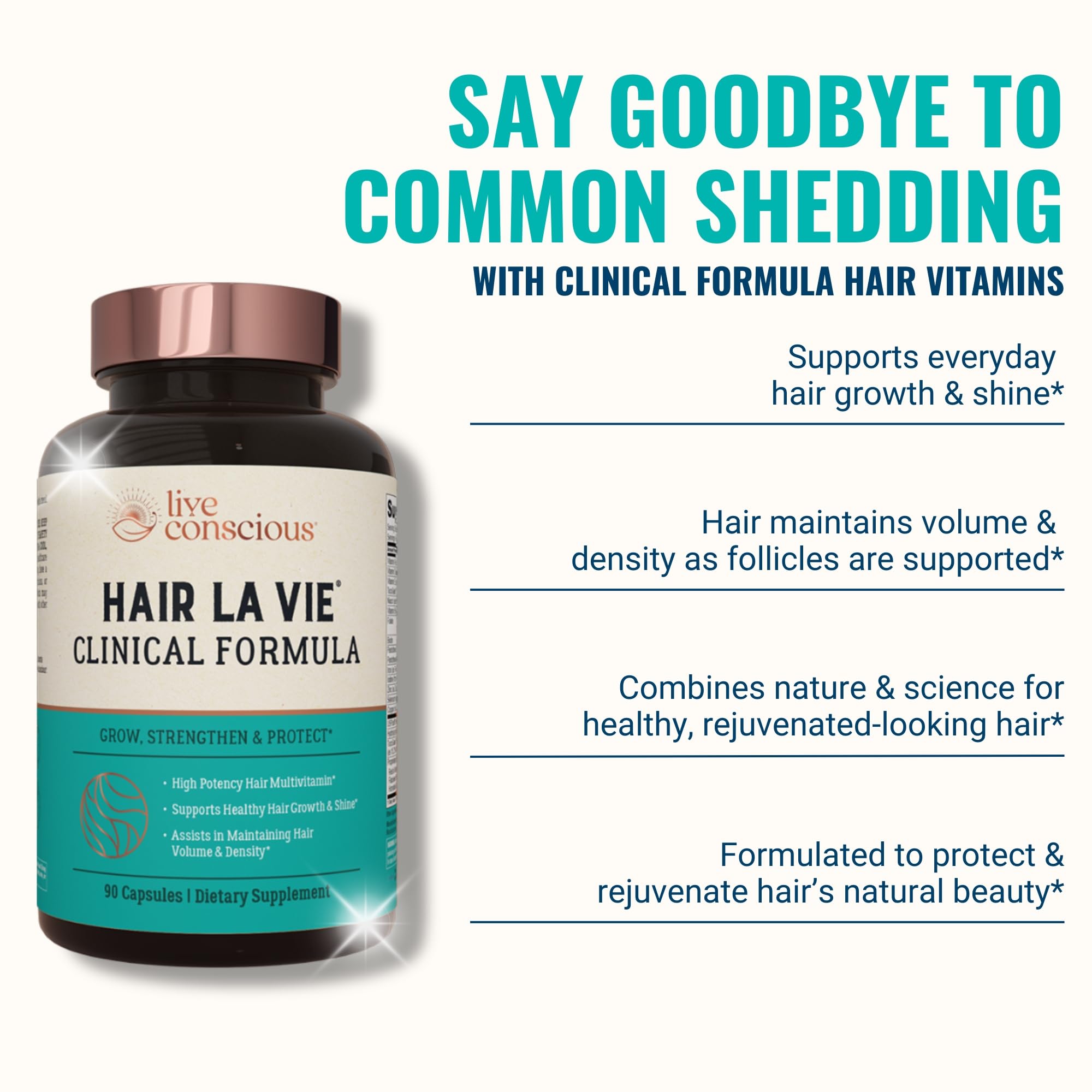 Hair La Vie etiqueta con lista de ingredientes clave y claridad informativa