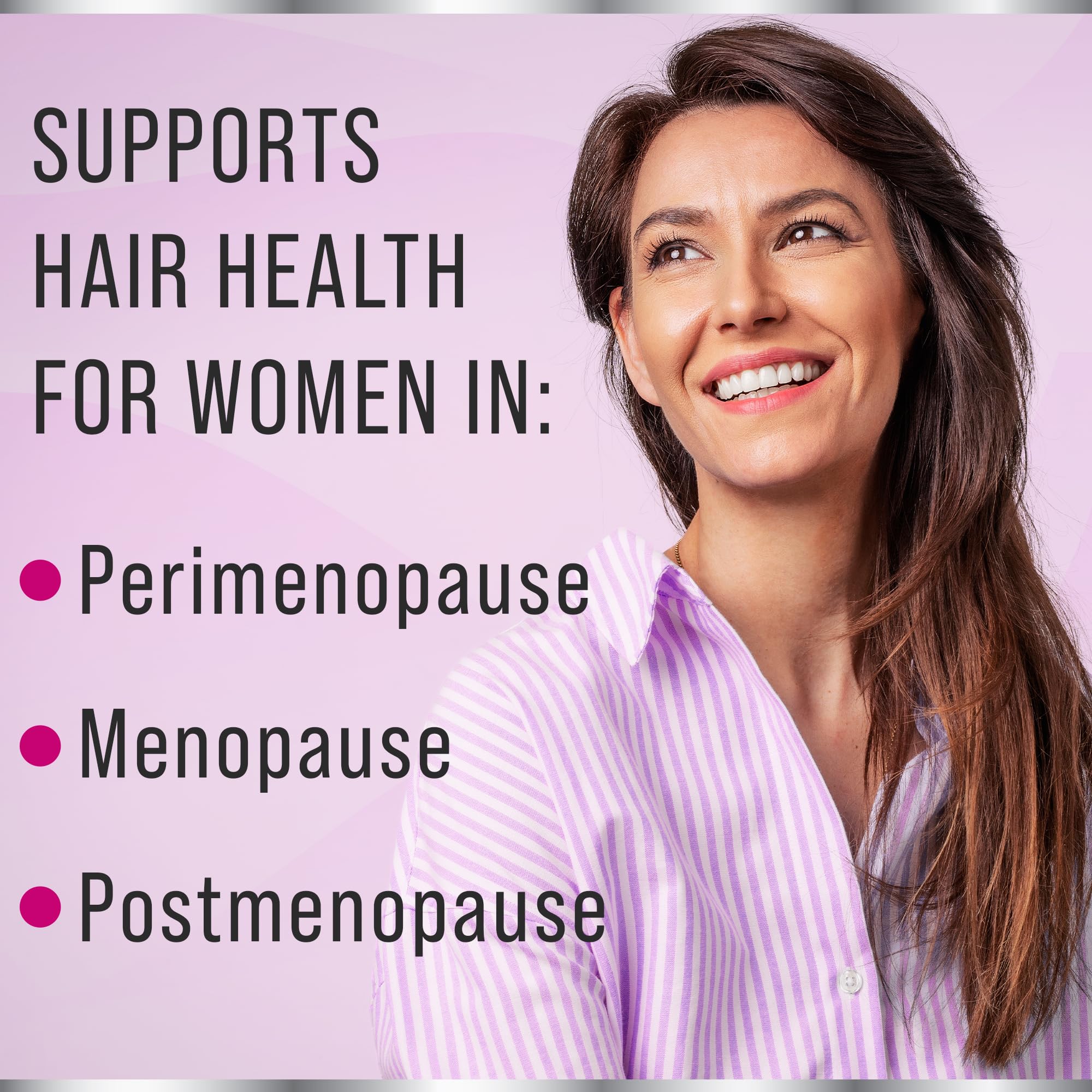 Hair Thickness Maximizer botella abierta con tabletas listas para tomar