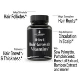 Hair Thickness Maximizer cápsula cercana destaca formulación vegana