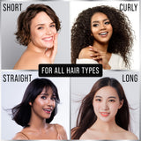Hair Thickness Maximizer botella junto a una regla indica tamaño real del producto