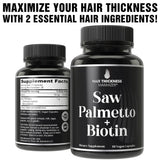 Hair Thickness Maximizer cápsula al lado de una moneda para comparar tamaño