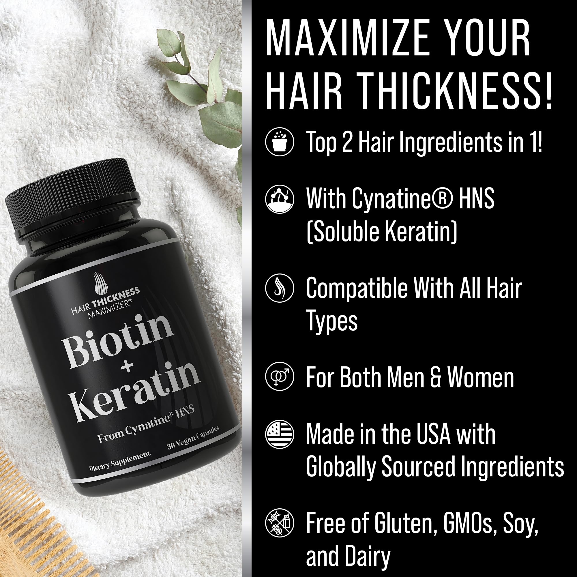 Hair Thickness Maximizer detalle de cápsula resaltando textura pura