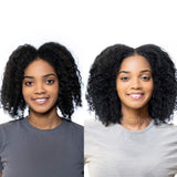 Hairfinity cápsula junto a mano para comparar tamaño y facilidad de ingestión