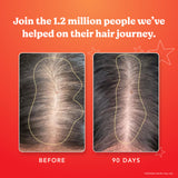 HAIRtamin etiqueta nutricional en primer plano resaltando biotina 5000 mcg