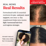 HAIRtamin MOM junto a desayuno para ilustrar uso diario y mejor absorción
