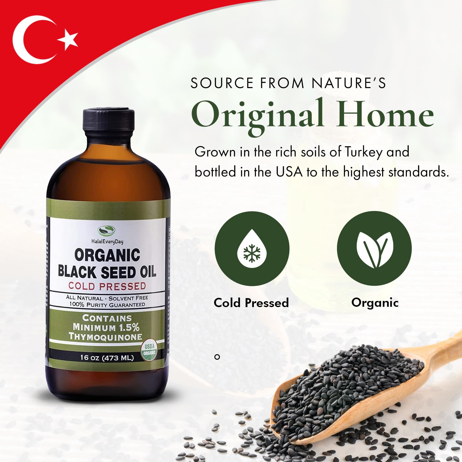 HalalEveryDay aceite en cucharilla listo para uso culinario y sabor