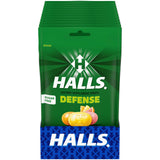 HALLS paquete frontal cítrico con sello resellable, conveniente para llevar
