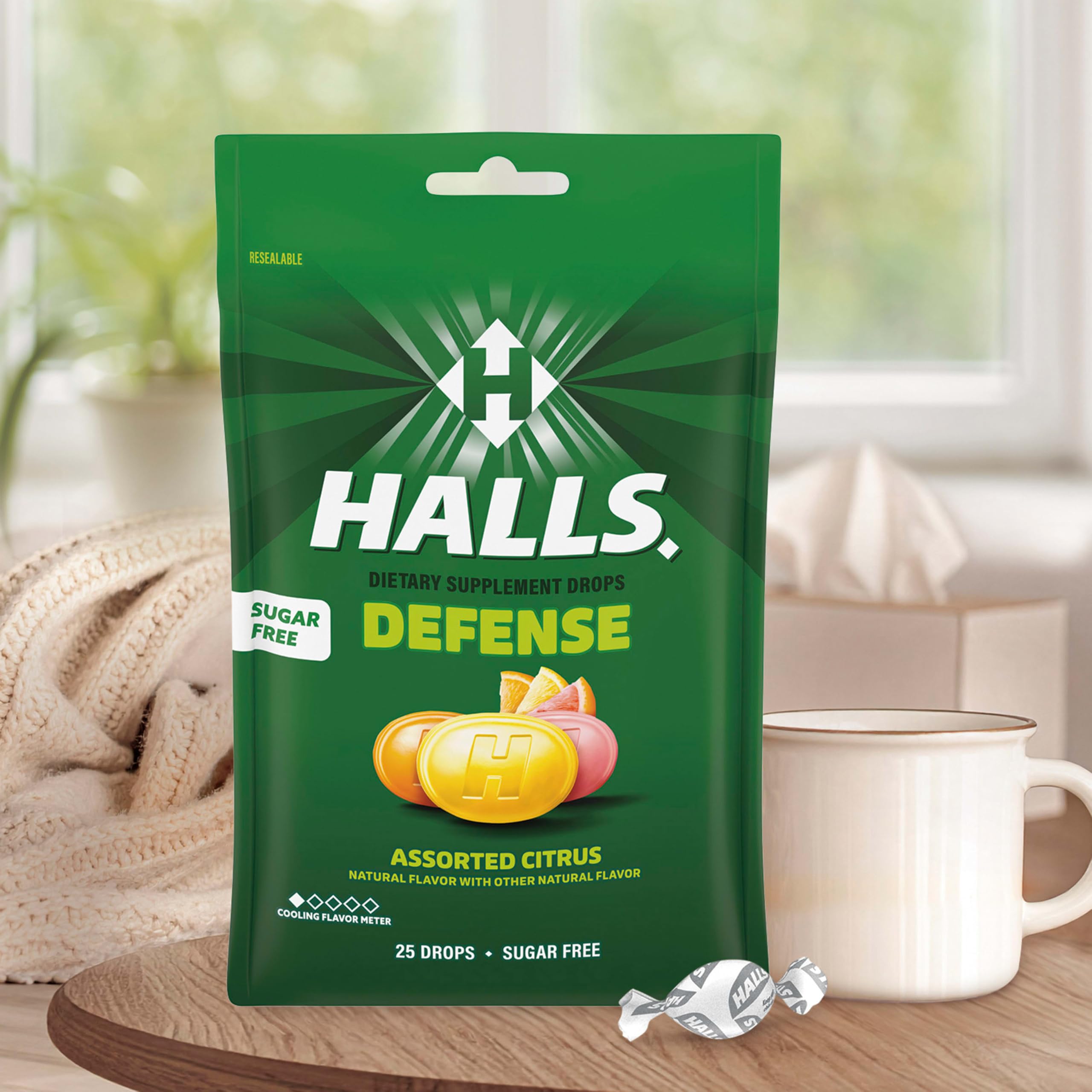 HALLS pastillas en una mochila, portabilidad para viajes y trabajo