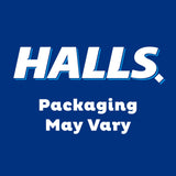 HALLS primer plano de pastilla mostrando textura y difusión de sabor
