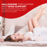 Atleta usando Hallosmine Ultra Hallusa Natural apoyando recuperación de piernas