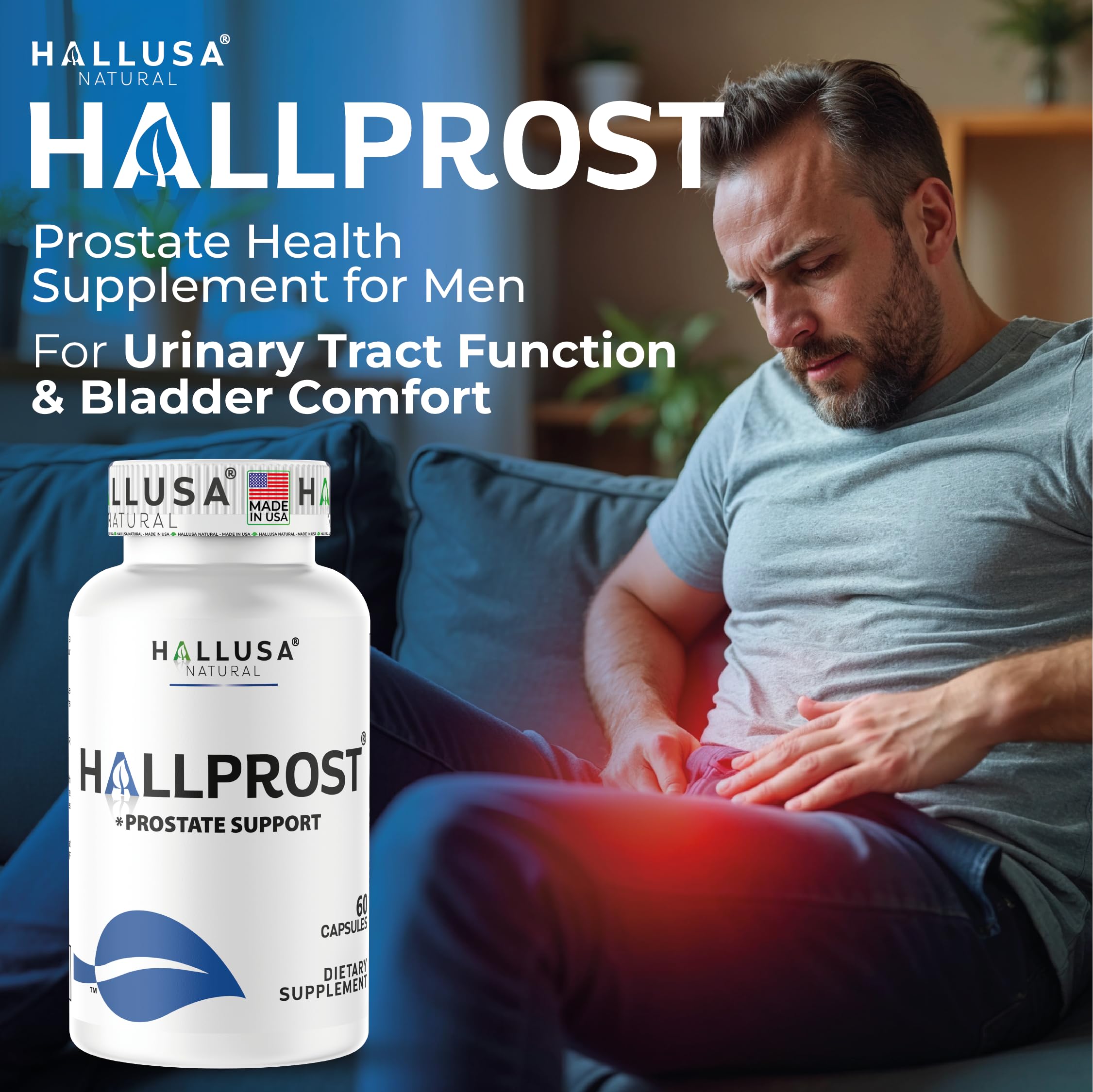 Hallusa Natural etiqueta Hallprost con información de ingredientes clave