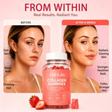 Halo Labs Collagen Gummies interior con 60 gomitas, suministro mensual