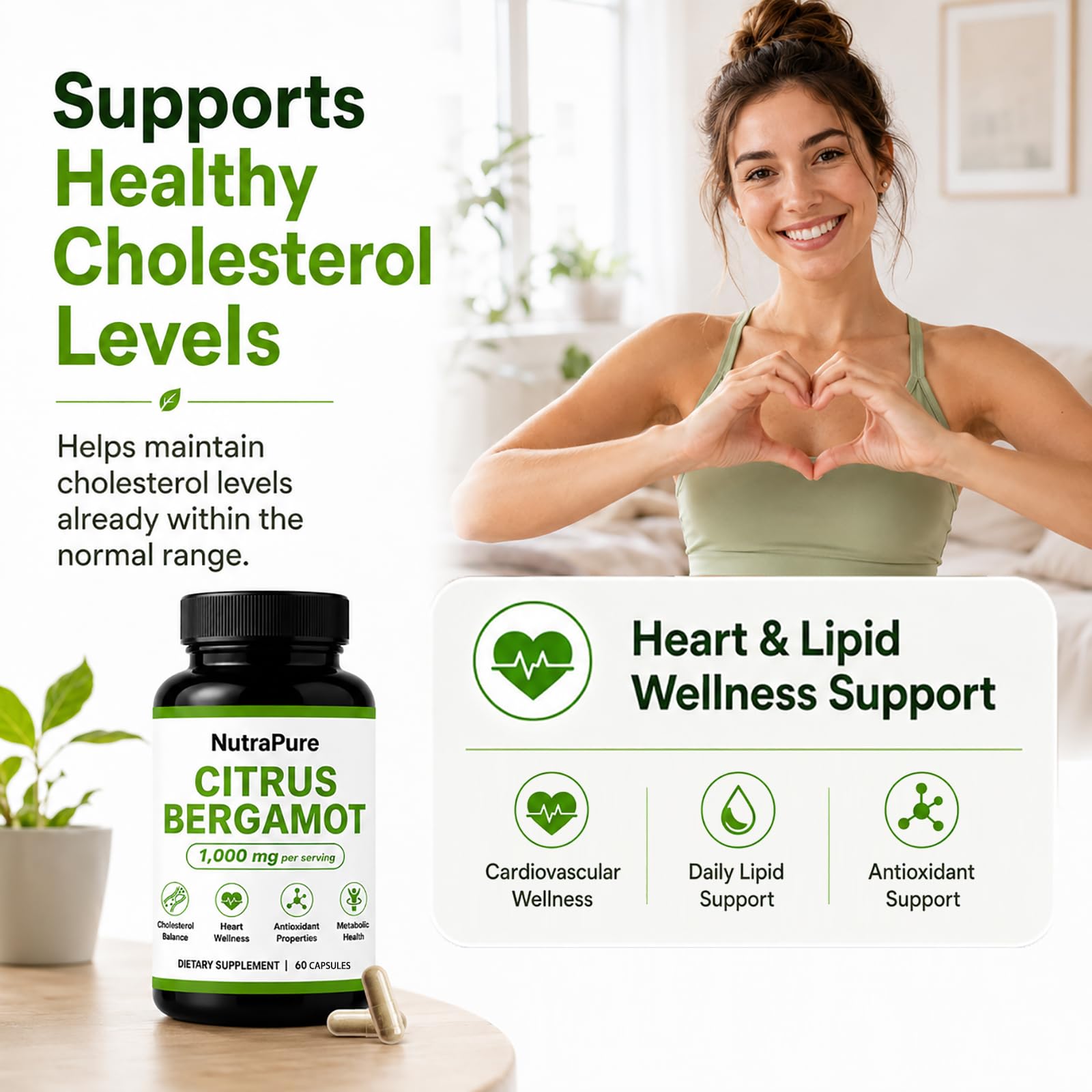 Halpilt Nutrapure botella abierta con cápsulas visible para continuidad de uso