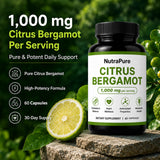 Halpilt Nutrapure cápsulas junto a frutas cítricas enfatizando origen natural