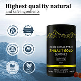 hanachi gomitas ingredientes: shilajit himalayo, ashwagandha y gokshura en foco