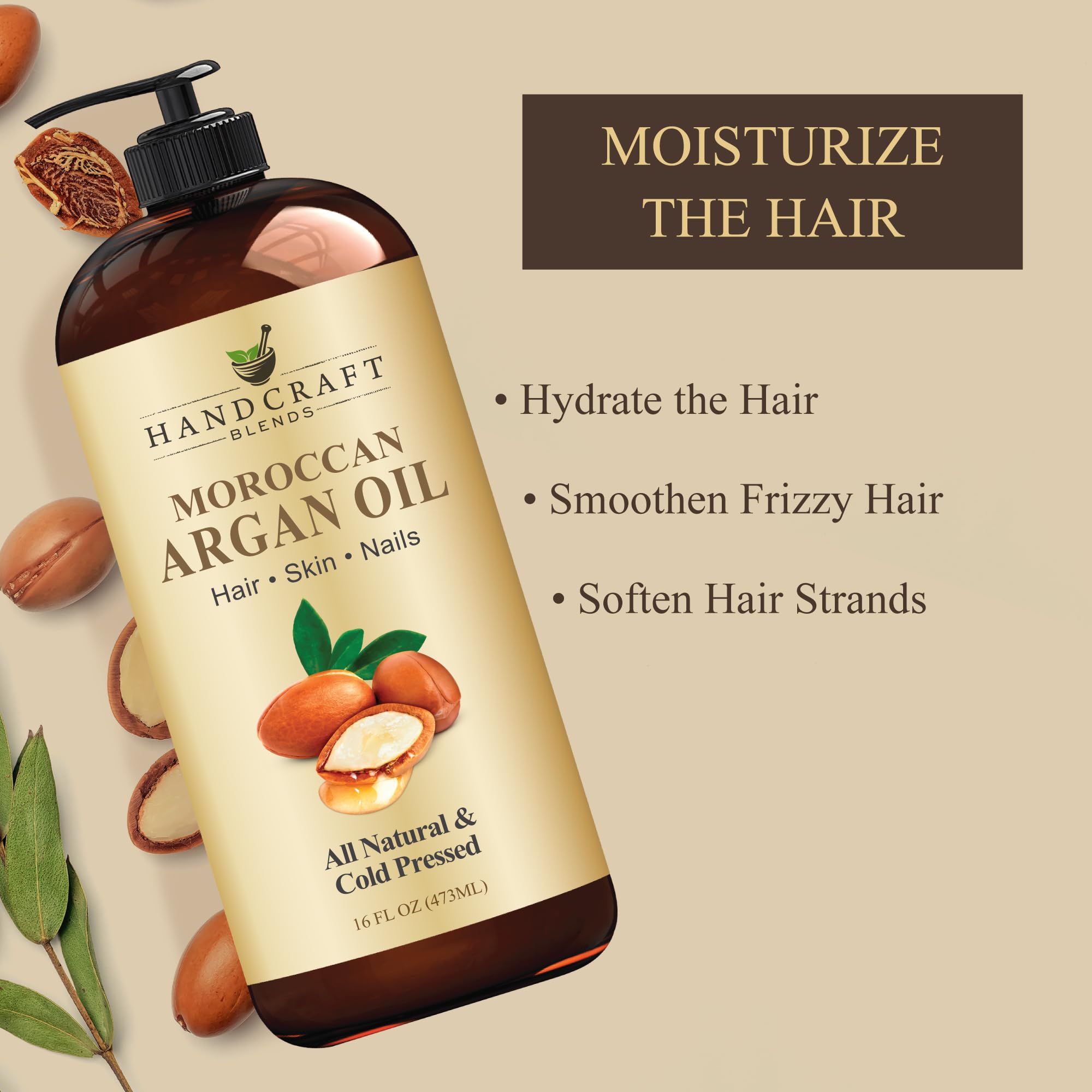 Handcraft Blends aplicado en cabello para brillo y suavidad