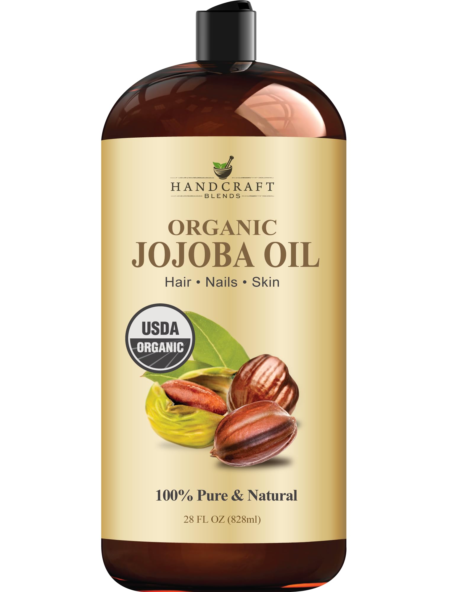 Handcraft Blends envase frontal de aceite de jojoba orgánico beneficio pureza