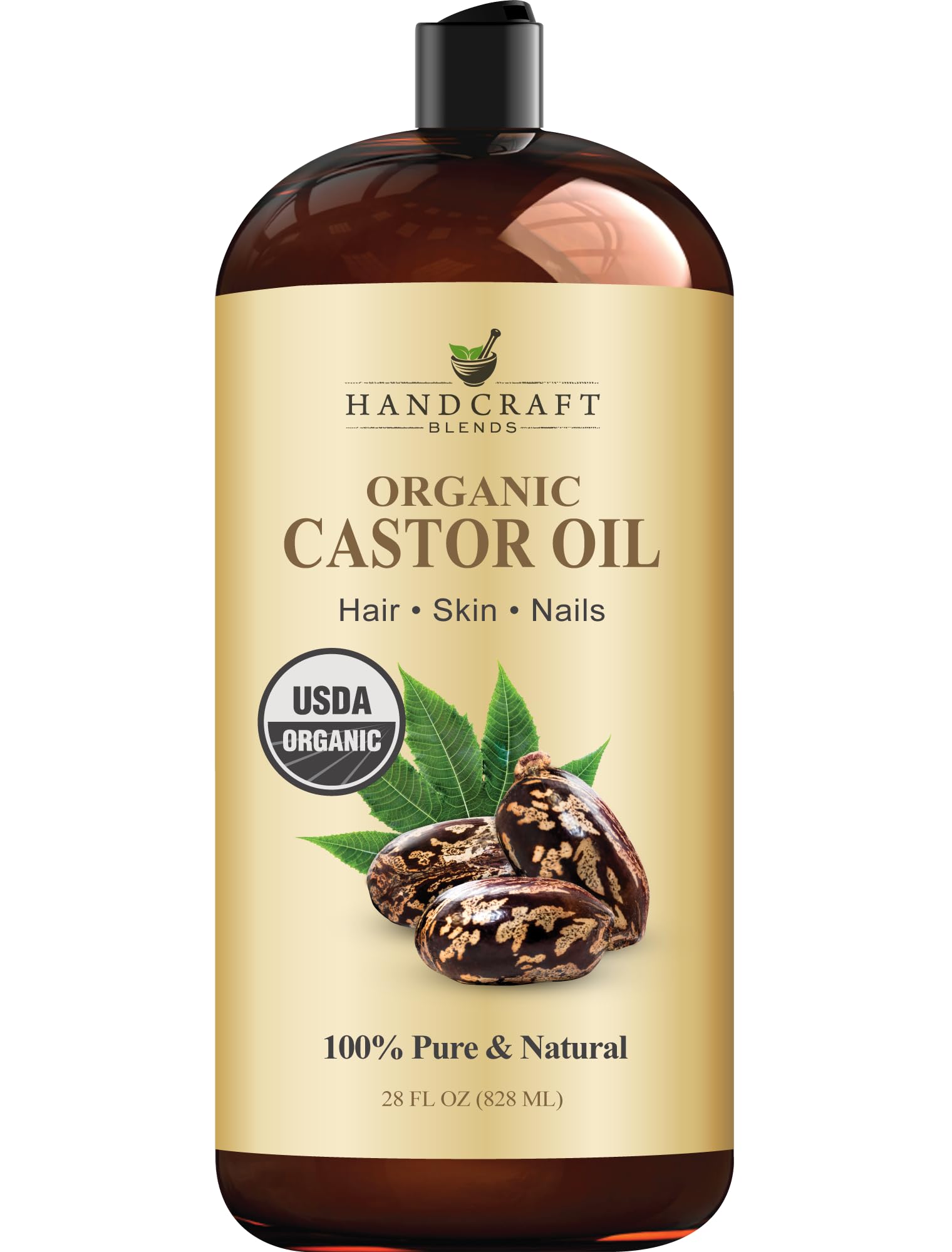 Handcraft Blends envase frontal 28 oz muestra cantidad y etiqueta clara