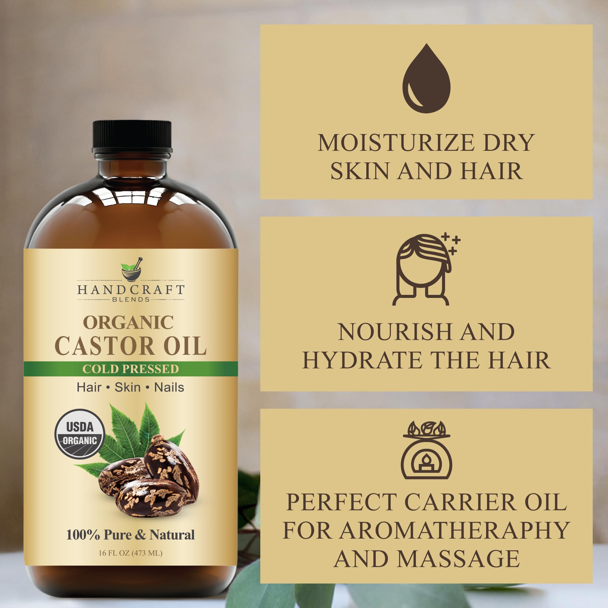 Handcraft Blends textura del aceite en gotero que muestra pureza y densidad