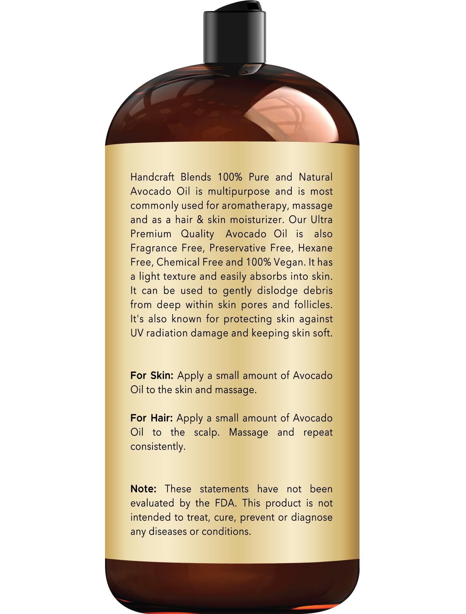 Handcraft Blends aplicando aceite de aguacate en cabello para brillo y suavidad
