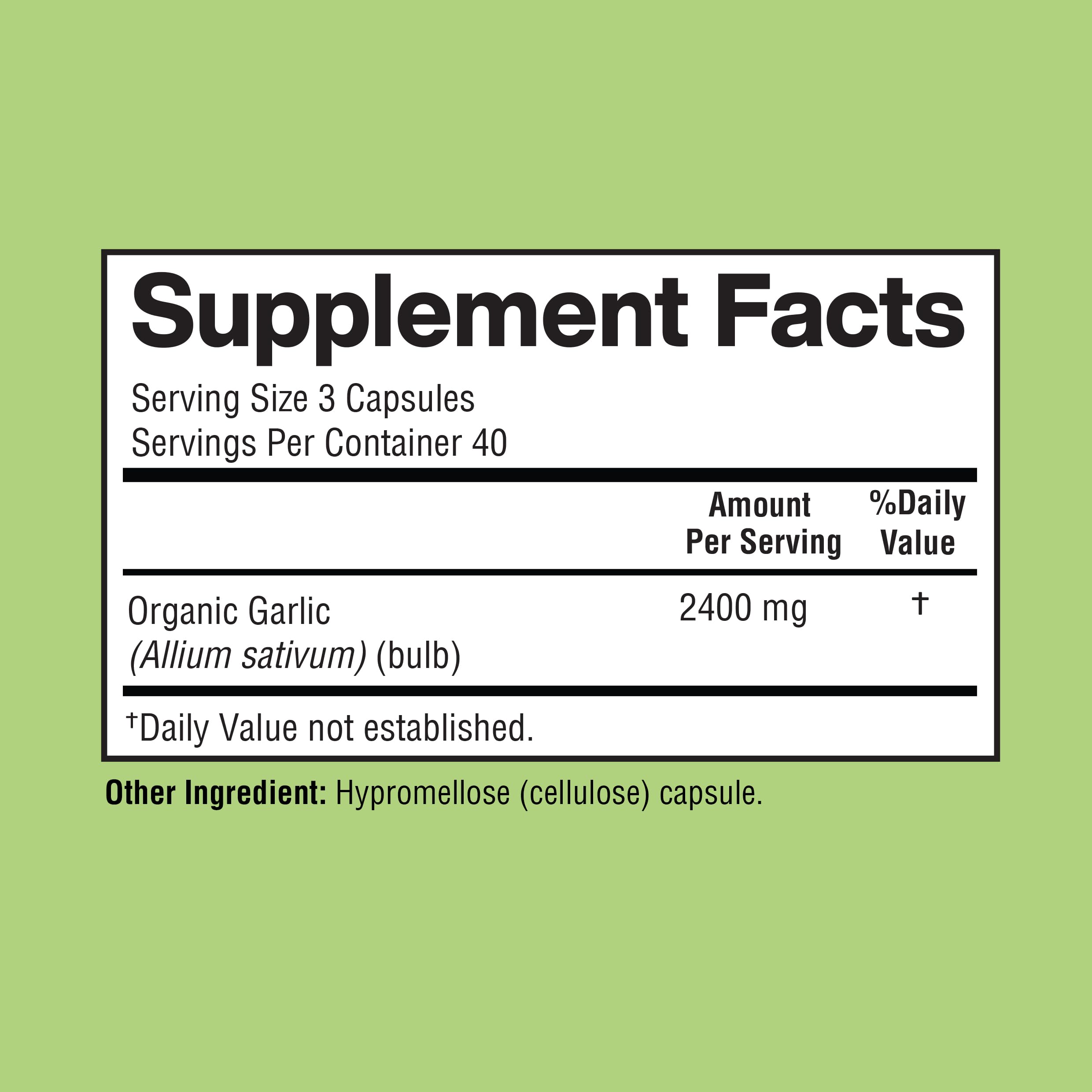 Happi Mi Nutrition bulbos de ajo orgánico que indican origen California