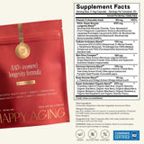 Happy Aging primer plano de cápsulas para ver textura y calidad