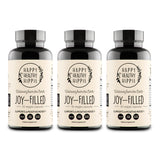 Happy Healthy Hippie frasco frontal mostrando 180 cápsulas y atributos veganos