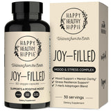 Happy Healthy Hippie frente del envase mostrando la marca y beneficio calmante
