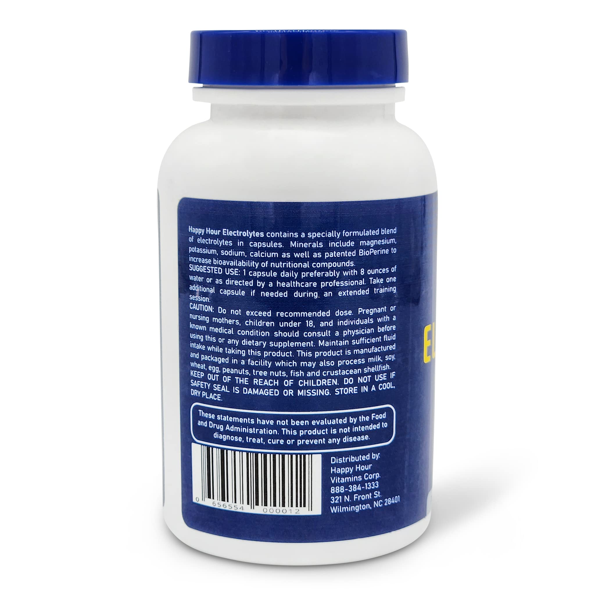 Happy Hour Vitamins ingredientes en primer plano que indican pureza y balance
