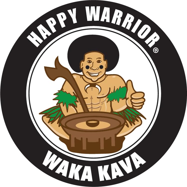 Happy Warrior taza con infusión lista ilustrando preparación tradicional y servicio