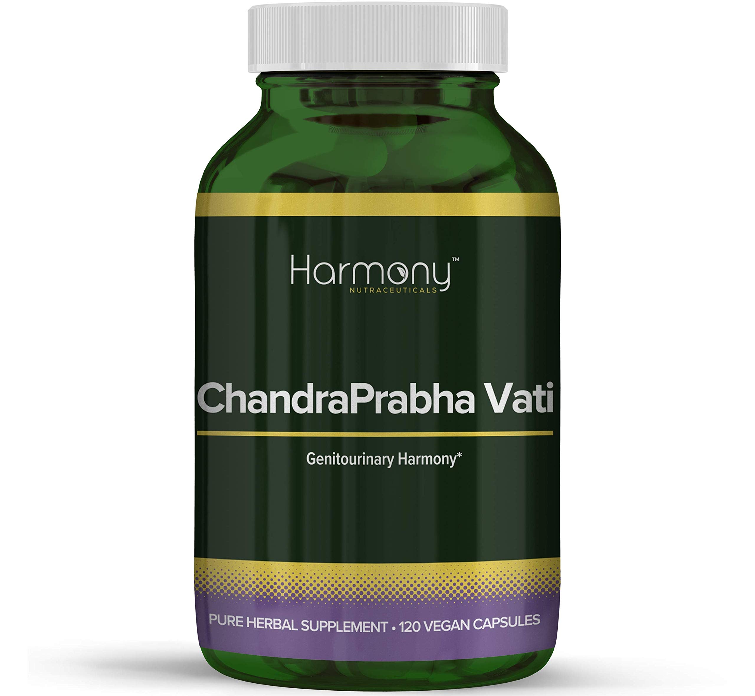 Harmony Nutraceuticals frasco delantero mostrando etiqueta y conteo 120 cápsulas, confianza y valor
