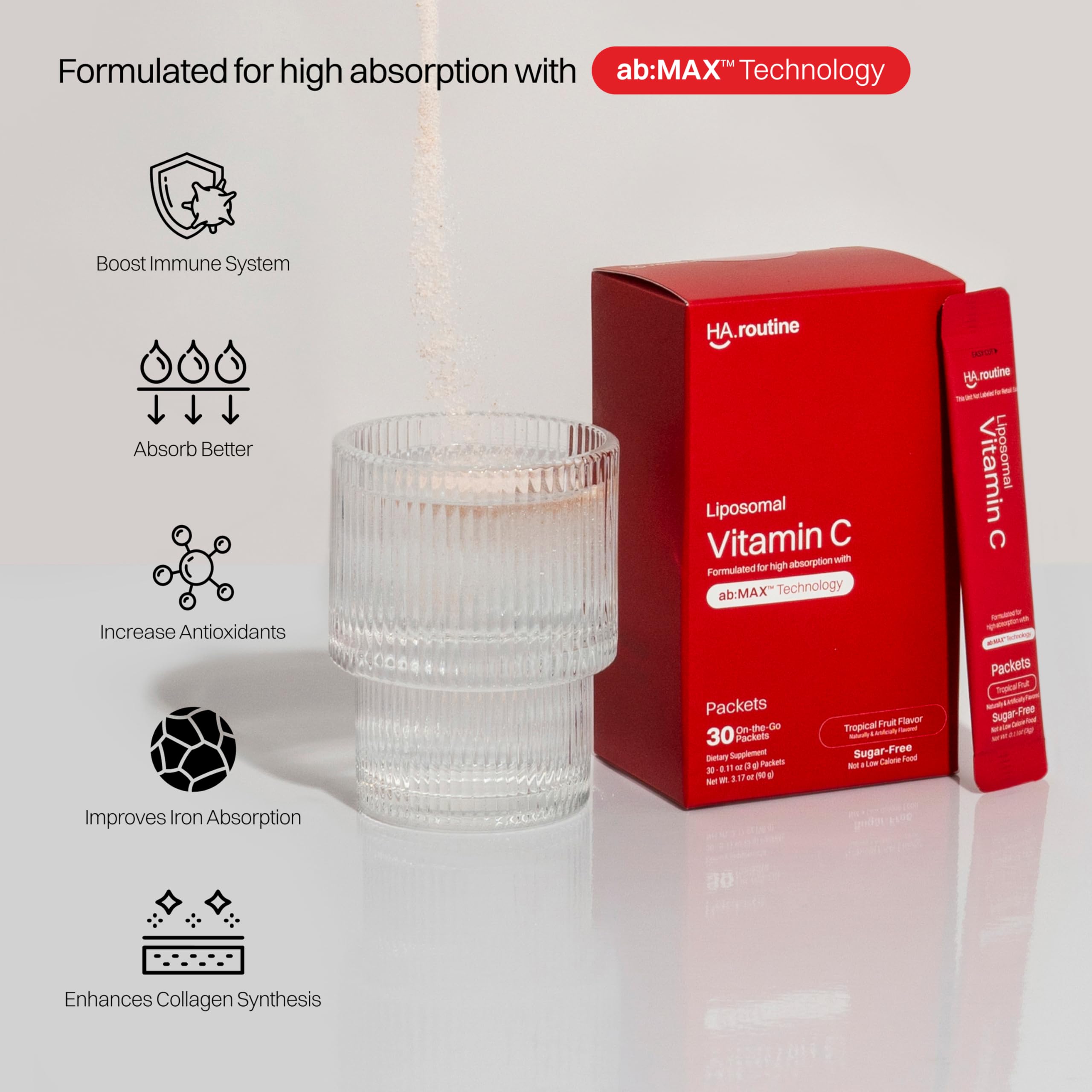 Haroutine polvo textura cercana, beneficio formulación liposomal