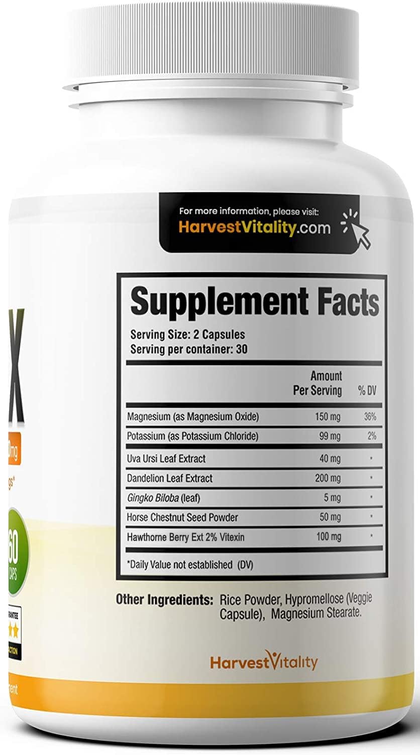 Harvest Vitality Lipitrex ingredientes como diente de león para apoyo diurético