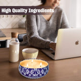 Hausware vela citronela en uso en patio creando ambiente y comodidad