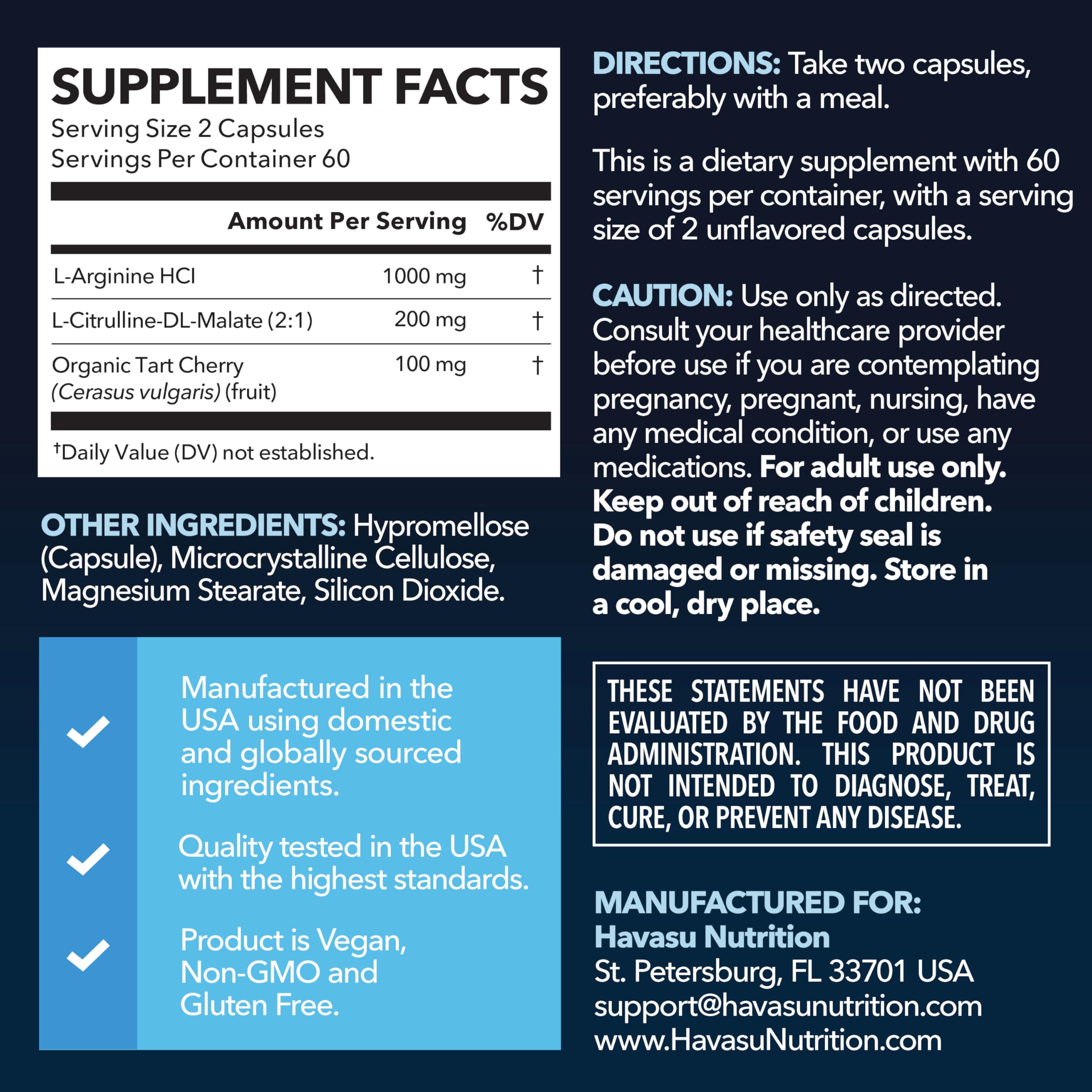 HAVASU NUTRITION primer plano de cápsulas destacando textura y pureza