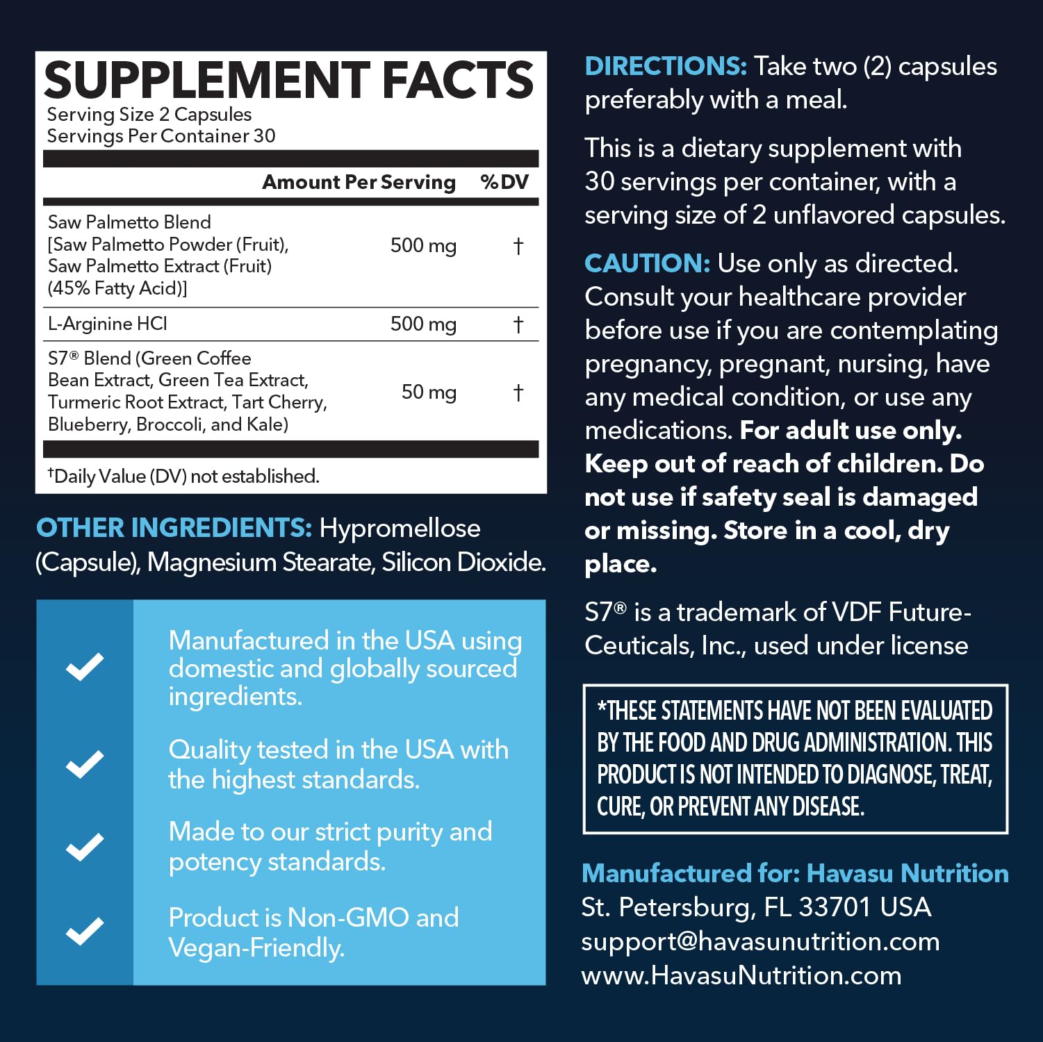 HAVASU NUTRITION cápsulas en primer plano con textura y fácil ingestión