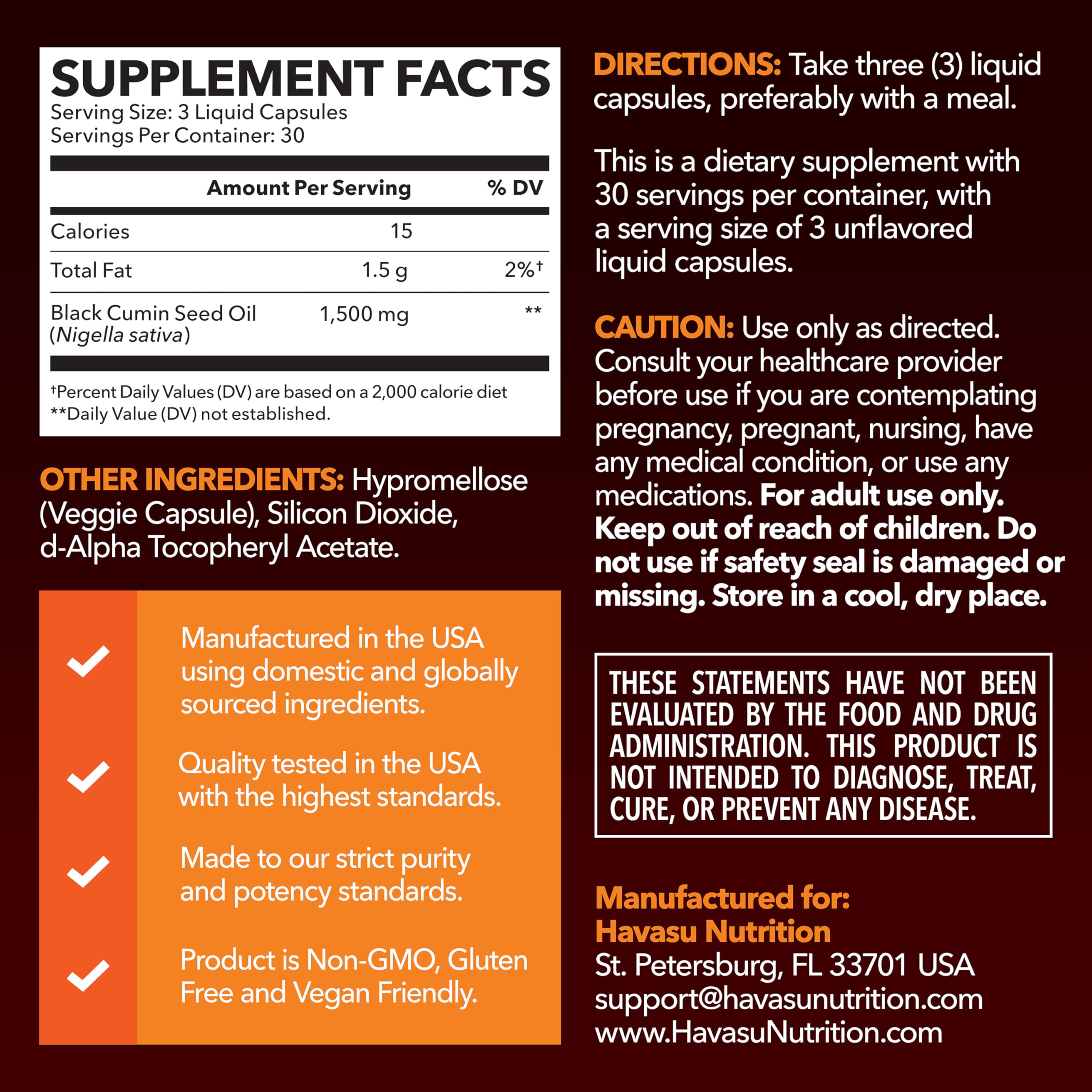 HAVASU NUTRITION cápsulas en mano fácil dosificación y conveniencia