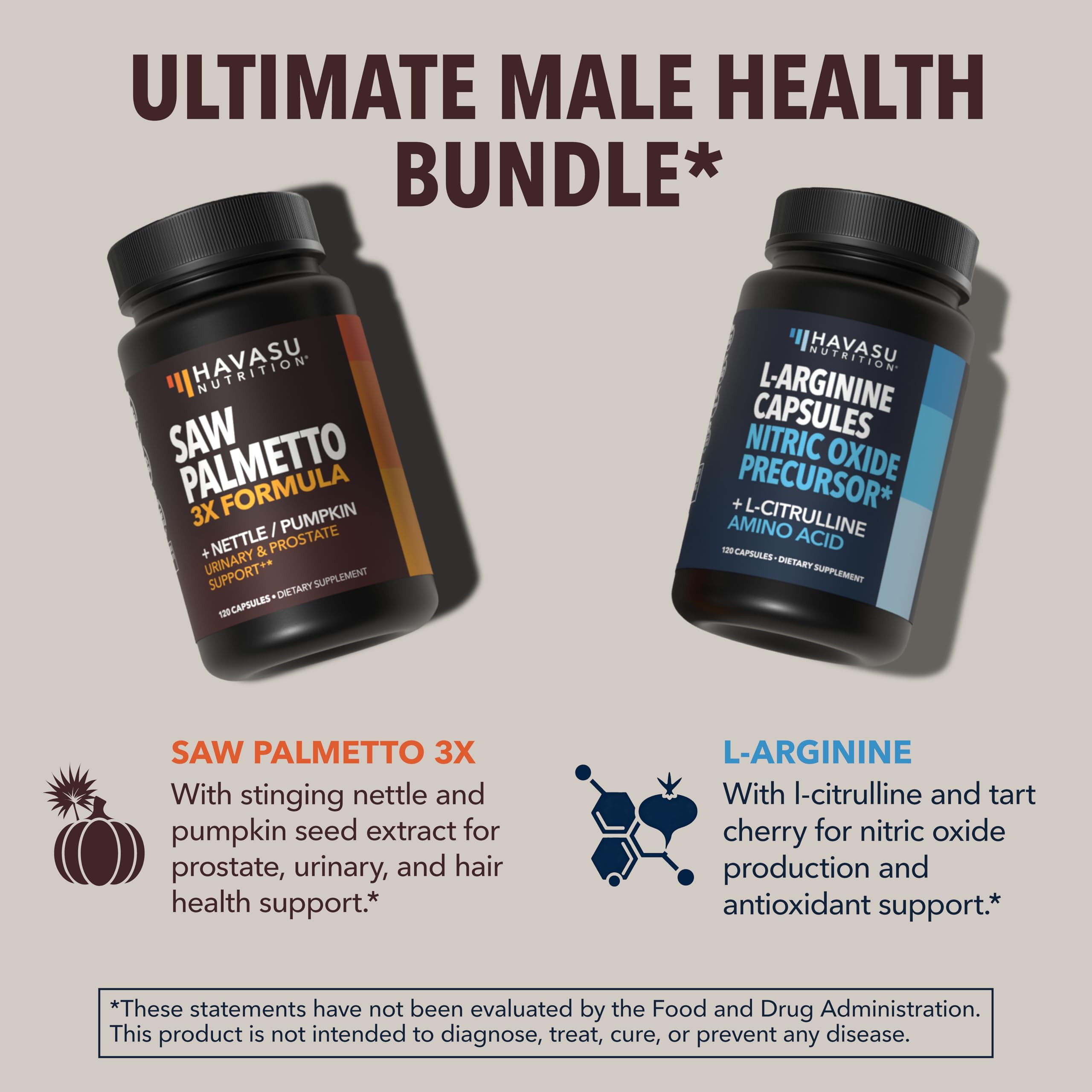 HAVASU NUTRITION l-arginine etiqueta enfocada apoyando rendimiento