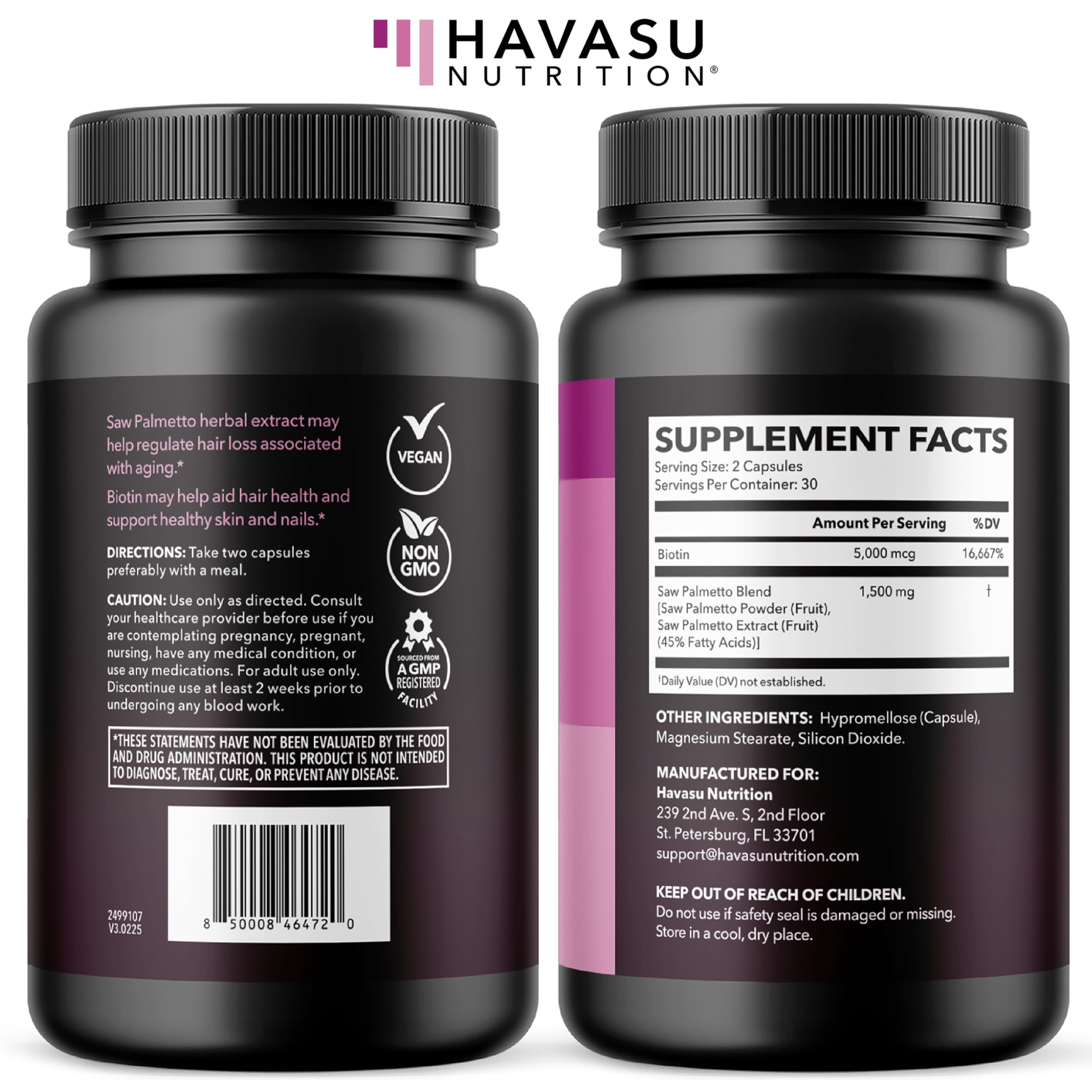 HAVASU NUTRITION empaque con código y lote, confianza y trazabilidad